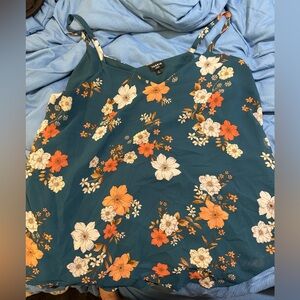 Torrid Teal Floral tank